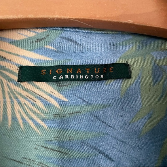 Signature Carrington Tiki Hawaiian Carribean Beach Vacation Tropical Shirt Mens - Picture 4 of 7